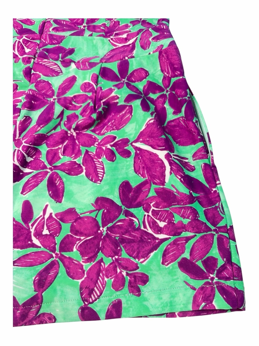 Aryeh Women Floral Fit & Flare Skater Romper Mint Sleeveless Sz M - Picture 9 of 14